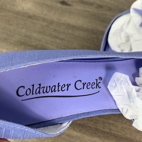 Coldwater Creek D'Orsay Womens Heels Size 6.5 M Pump Purple Blue Peep Toes NEW - Picture 10 of 10